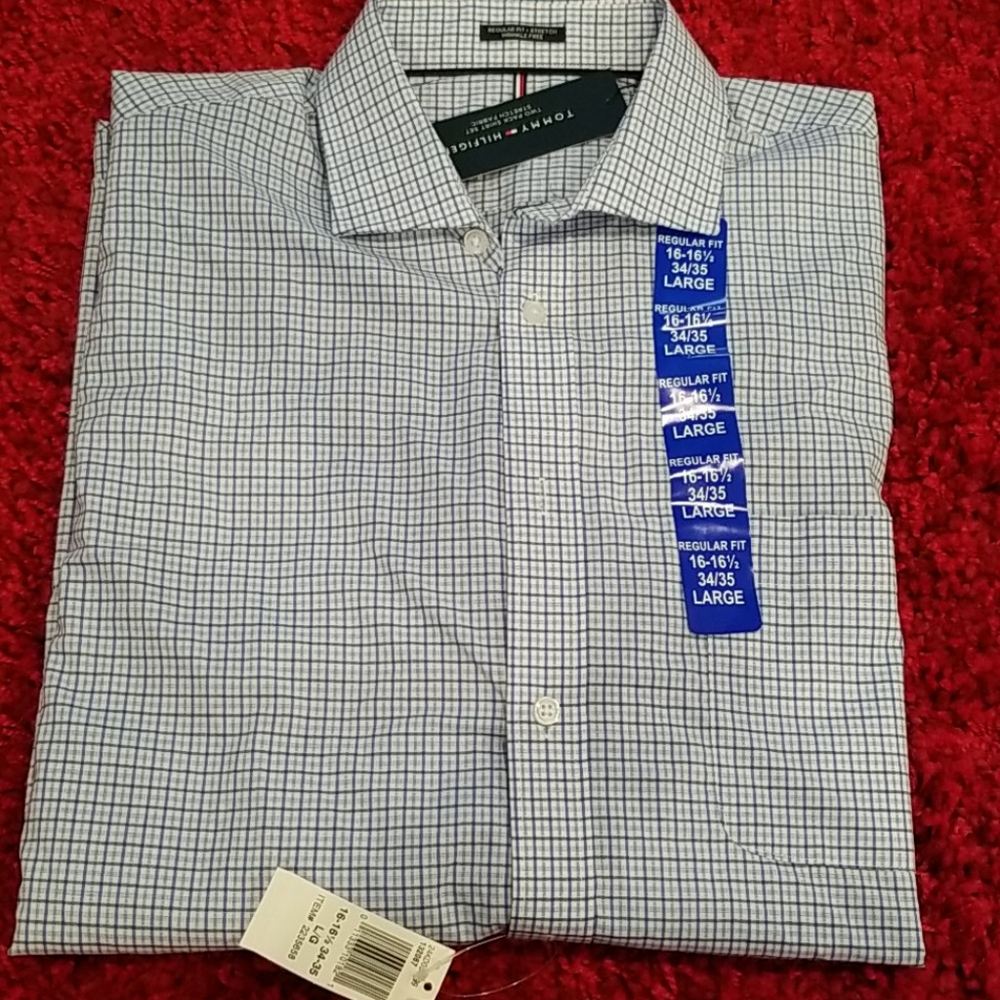 NWT Men's Tommy Hilfiger Long Sleeve Dress Shirt